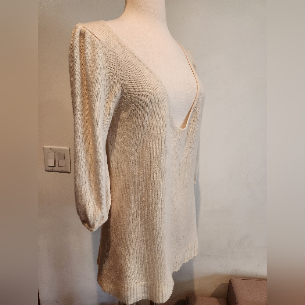Theory Cream Cashmere Sweater, US Size M